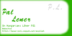 pal lener business card